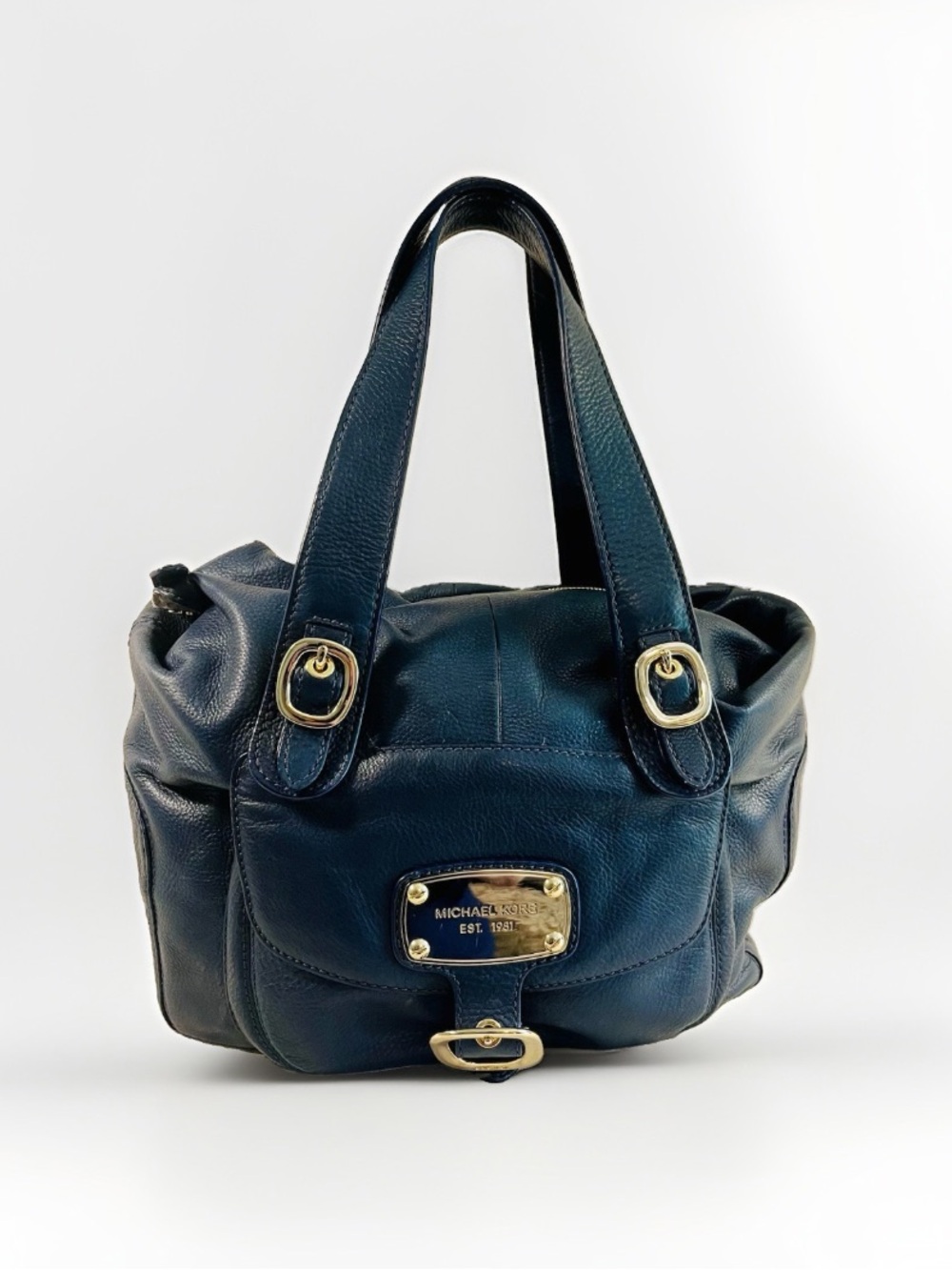 Michael Kors "Hudson" Navy Leather Large Hobo Bag, VTG | Original Tag & Dustbag